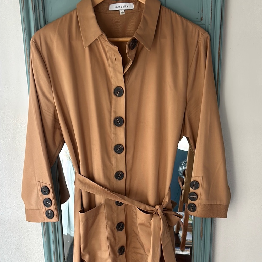 Madewell Tan Button-Up Dress